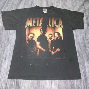 Vintage 1998 Metallica Summer North America Tour Black T-Shirt Grunge Worn Large